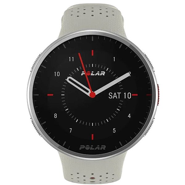 Relógio Smartwatch Polar Pacer Pro S-L - Branco/Vermelho