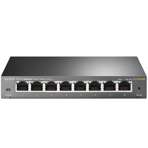 Switch Ethernet TP-Link TL-SG108E 8 Portas 10/100/1000 Mbps