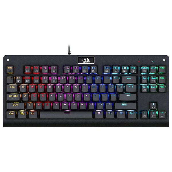 Teclado Gamer Redragon Dark Avenger K568RGB-1-USA - Preto (Inglês)