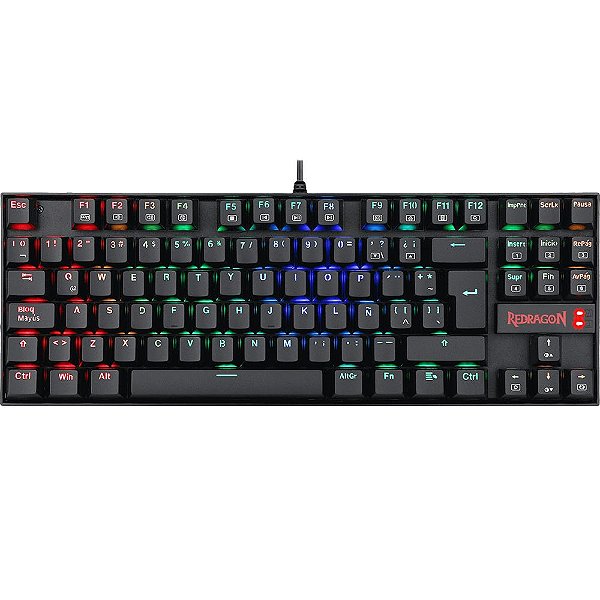 Teclado Gamer Redragon Kumara K552 RGB USB - Preto (Português)