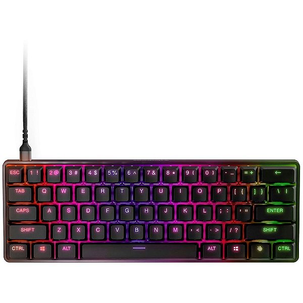 Teclado Gamer SteelSeries Apex 9 Mini 60% RGB USB - Preto (Inglês)