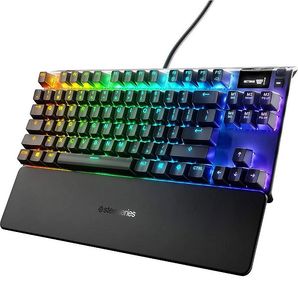 Teclado Mecânico SteelSeries Apex 7 TKL RGB - Preto (Inglês) (Switch blue)