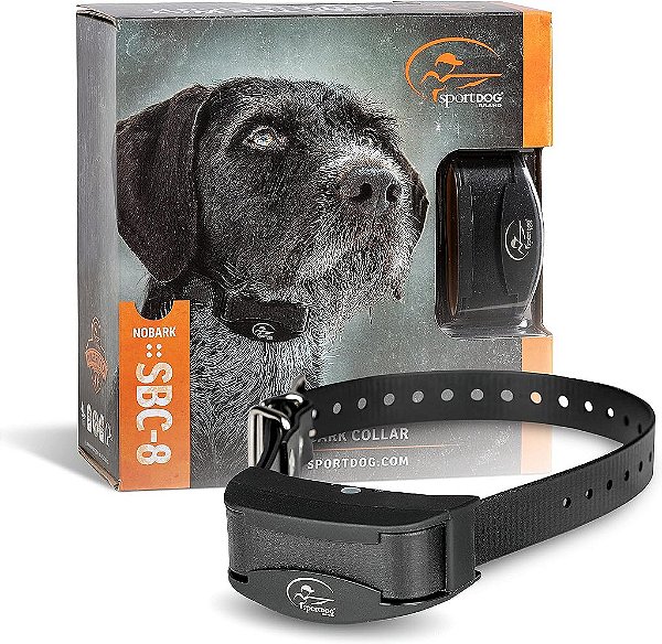 Coleira SportDOG Brand NoBark 8 - Coleira de controle de latido fácil de usar - à prova d'água e submersível - Sem necessidade de programação