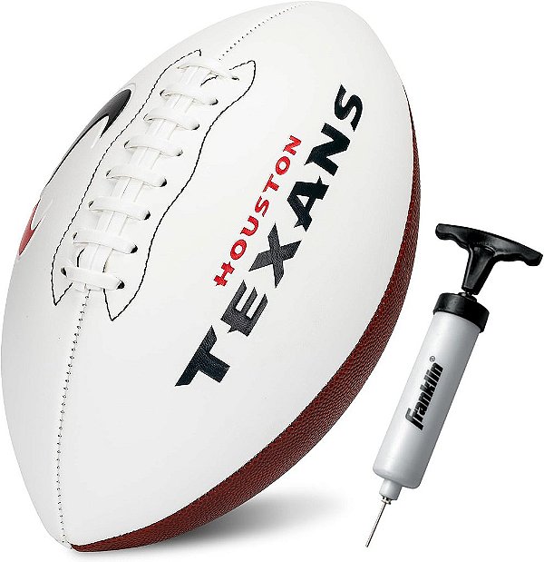 Futebol Autêntico para Autógrafos da NFL da Franklin Sports - Tamanho Oficial, Painel Branco - Futebol de Lembrança para Autógrafos e Assinaturas - Memorabilia da NFL para Fãs da Equipe - Loja de