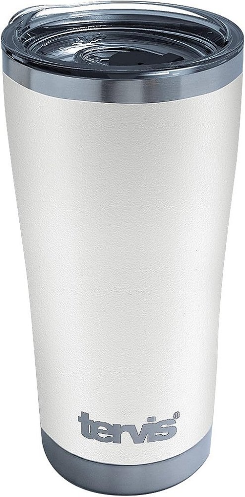 Caneca de viagem revestida de aço inoxidável triplo isolado mantém bebidas frias e quentes, 20oz Legacy, Branco Glacial