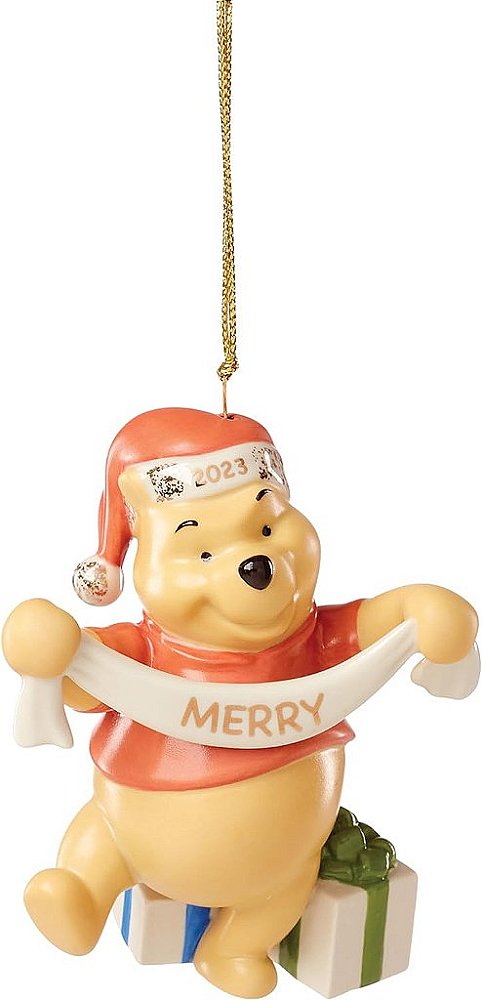 Enfeite de Natal Alegre do Ursinho Pooh Winnie The Pooh 2023 Lenox 894473