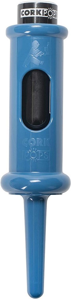 Abridor de garrafa de vinho original Cork Pops Marina Blue de 6,5 polegadas