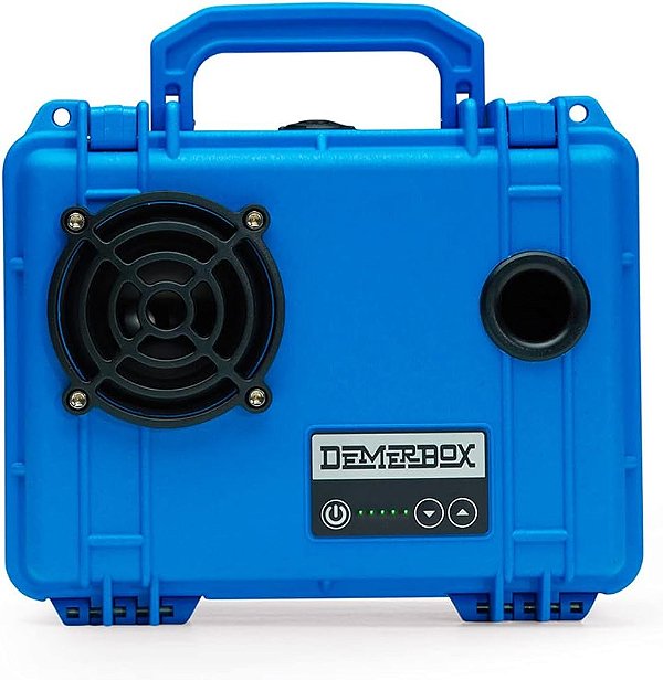 DemerBox DB1: Caixas de som Bluetooth para uso externo à prova d'água, portáteis e resistentes. Som alto, bateria com mais de 40 horas de duração, caixa seca + carregamento USB (azul