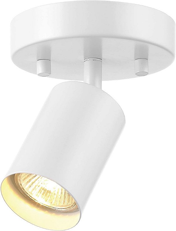 Globo Elétrico 57499 Pratt 1-Luz Trilho Destaque de Iluminação, Branco Fosco, Lâmpada Não Incluída