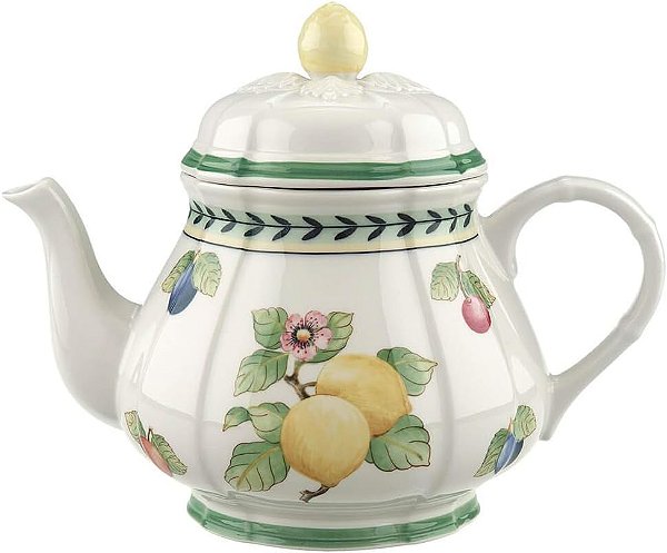 Villeroy & Boch French Garden Fleurence Chaleira, 34 oz, Branco/Multicolorido