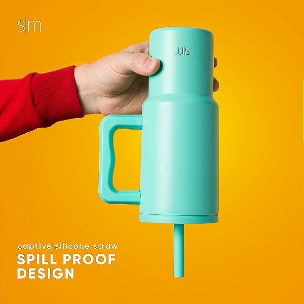 Copo infantil de 24oz com tampa de canudo pela Simple Modern - À prova de vazamentos e derramamentos, garrafa de aço inoxidável, lavanda elétrica