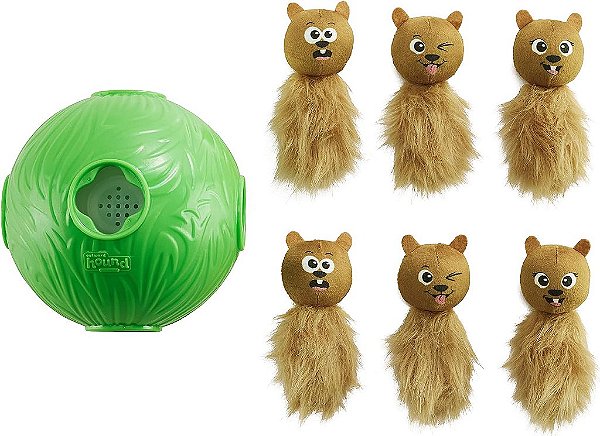 Outward Hound Nina Ottosson Dog Snuffle N' Treat Interactive Puzzle Ball & Treat Dispenser Dog Toy = Brinquedo Interativo de Bola de Quebra-cabeça e Dispensador de Petiscos para Cães Outward Hound Nina Ottosson Snuffle