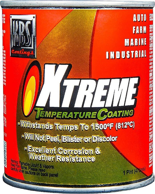 Revestimento de temperatura extrema Jet Black da KBS Coatings 65302 - 1 pintada