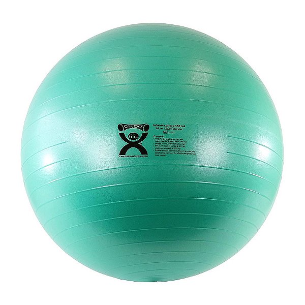 Bola de Exercício Inflável CanDo - Verde 25,6, Bola de Estabilidade Durável Extra Espessa e Antiderrapante para Treinamento do Núcleo, Yoga, Pilates, Assentos Ativos, Fisioterapia