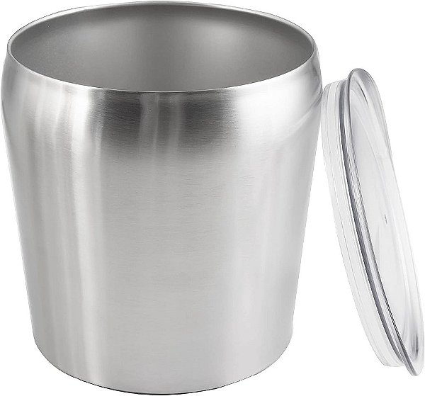 Cambridge Silversmiths Balde de Gelo Isolado em Aço Inoxidável de 3 Litros, Prata
