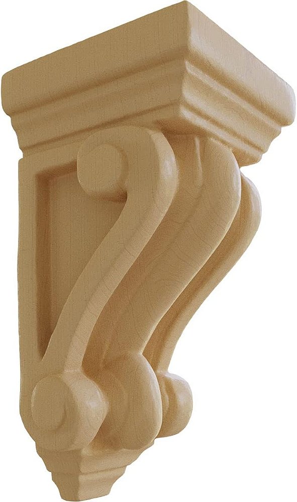 Ekena Millwork CORW05X05X09DEMA Devon Tradicional Entalhe de Madeira, 5 1/4L x 5 1/4P x 9 1/2A, Bordo