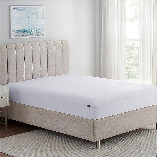 Protetor de colchão Serta Soft Top, 76 x 80, com prevenção de odores e resistente a manchas, à prova d'água, com bolso elástico profundo de 18 para ajuste seguro, para col