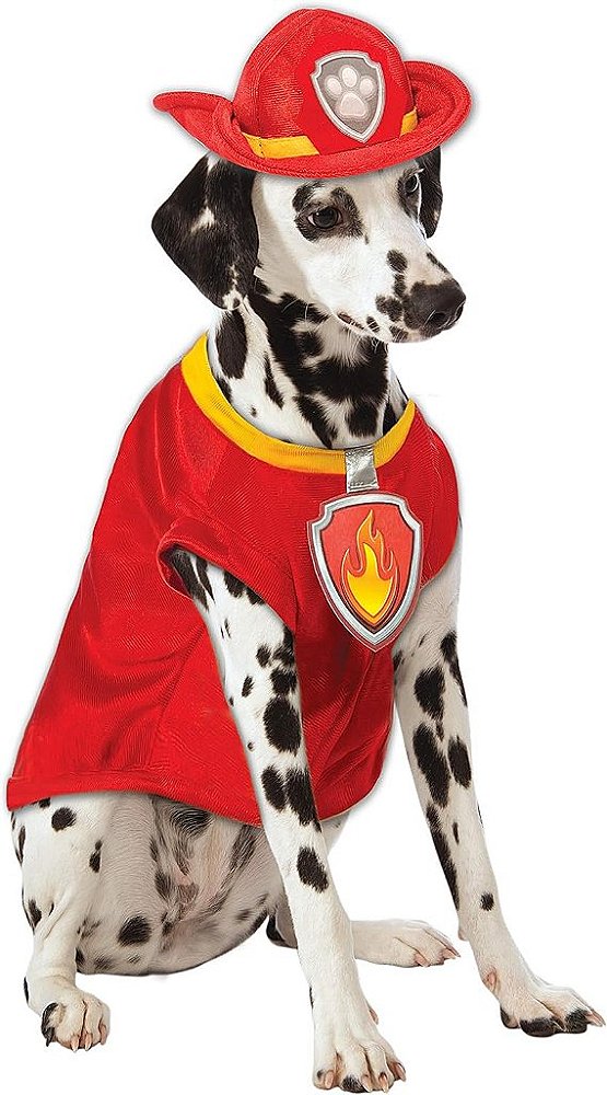 Fantasia de cachorro Marshall da Patrulha Canina, tamanho pequeno