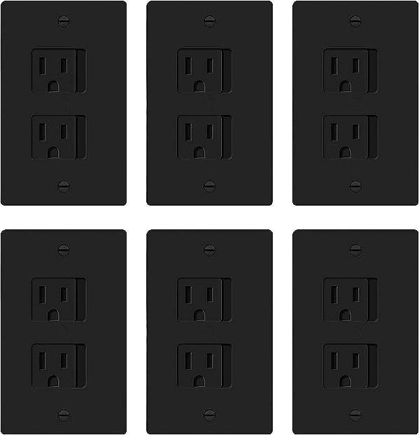 Capa de tomada à prova de crianças ENERLITES, Auto-fechamento, Serve para tomadas duplex e decorativas, Design de segurança, Plugue de tomada resistente a manipulações para receptáculo, Tamanho 4,75 x 3