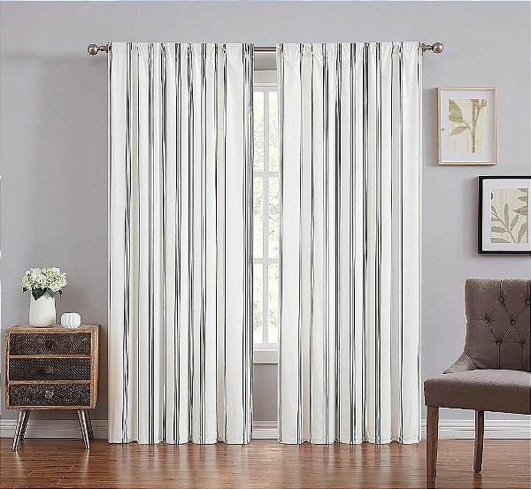 Cortina de janela listrada Millennial Truly Soft Everyday (EC3059-4100)