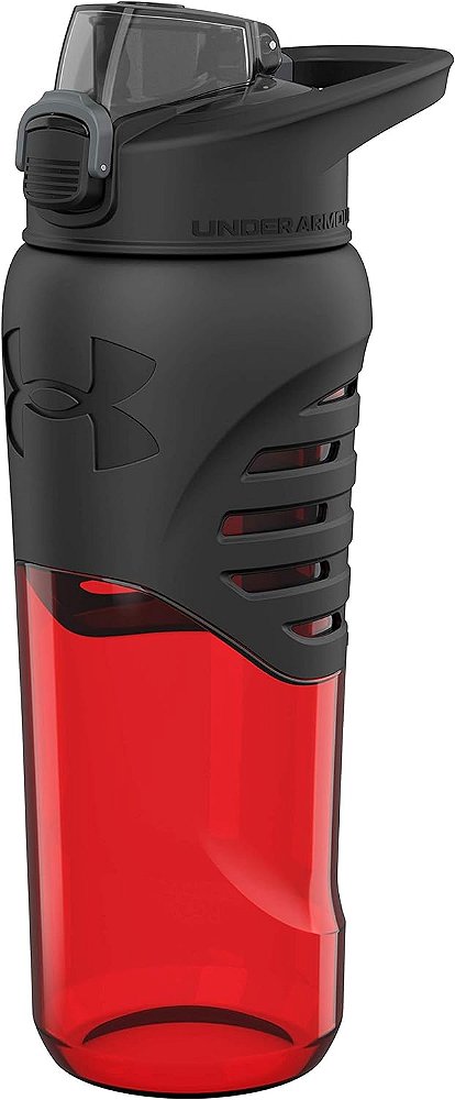 Garrafa de Água Under Armour 24oz com Tampa Pro, Revestimento de Silicone, à Prova de Quebra, Resistente a Manchas e Odores.