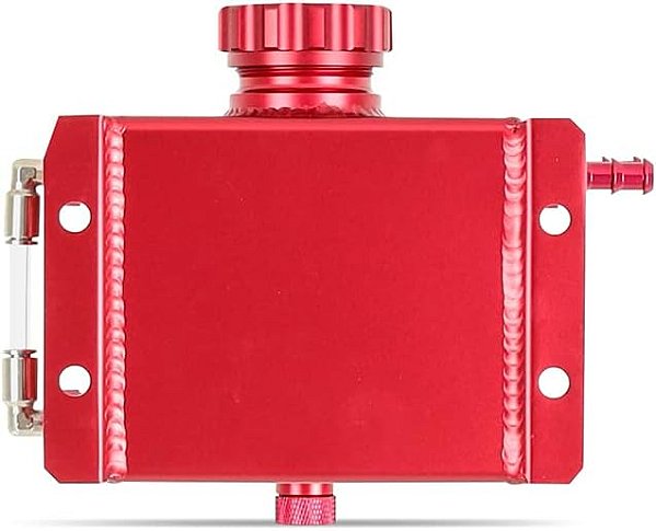 Reservatório de expansão de refrigerante universal Mishimoto MMRT-1LRD, 1 quarto, vermelho.