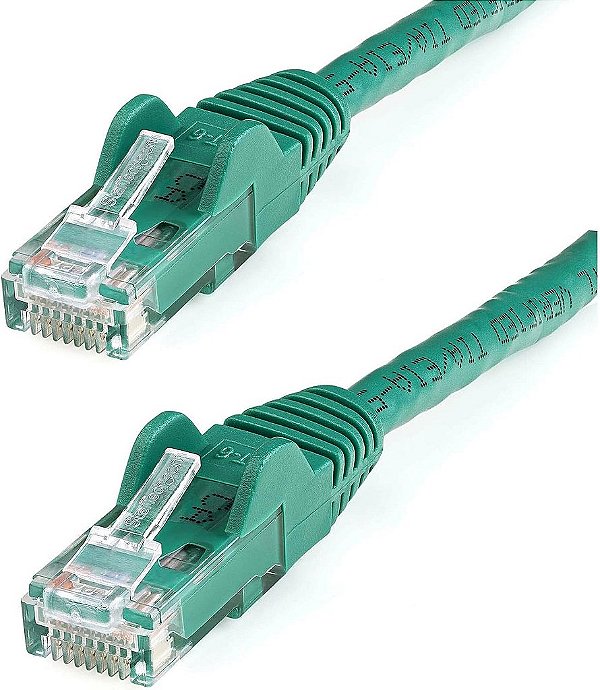 Cabo Ethernet CAT6 de 100 pés da StarTech.com - Cabo Ethernet Gigabit CAT 6 Verde - 650MHz 100W PoE++ RJ45 UTP Categoria 6 Rede/Cabo de Conexão sem Engate com Alívio de Tensão Test