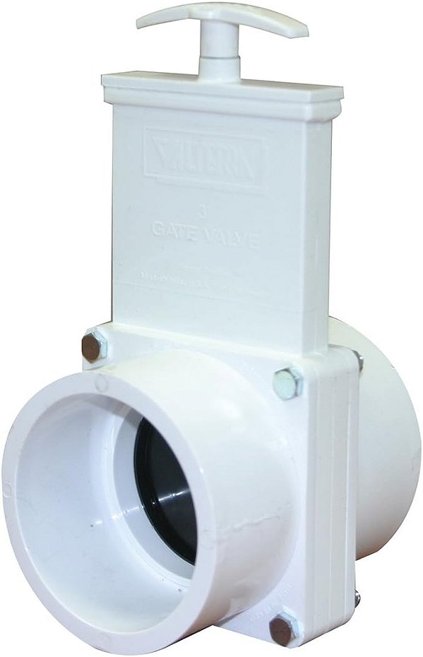 Válvula de Portão de PVC Valterra 6301, Branca, 3 de Encaixe