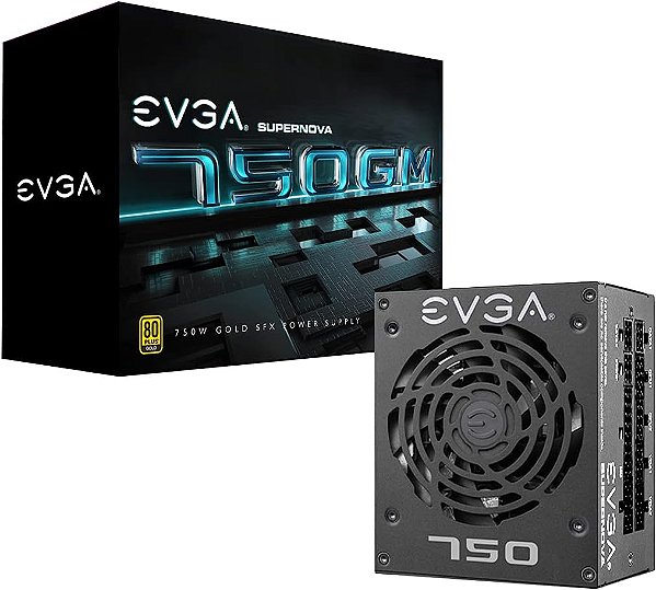 EVGA SuperNOVA 750 GM, 80 PLUS Gold 750W, Totalmente Modular, Modo ECO com Ventilador FDB, Garantia de 10 Anos, Inclui Testador de Energia, Fator de Forma SFX, Fonte