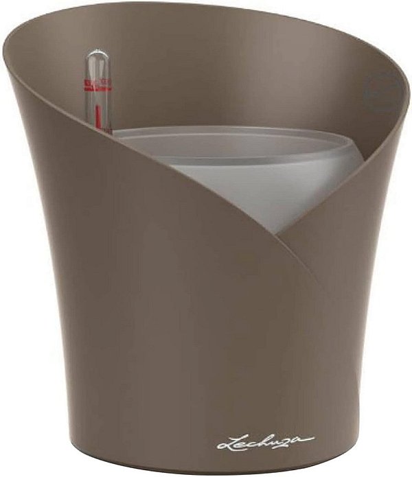 Vaso de rega automática Lechuza 13965 Orchidea para uso interno e externo, 7.2 x 7 x 7.7, Taupe