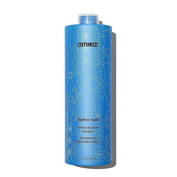 Shampoo de Hidratação Intensa Amika Hydro Rush com Ácido Hialurônico