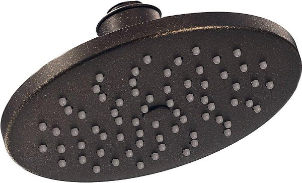 Chuveiro de chuva de única função Moen S6360ORB 8 com tecnologia de imersão e taxa de fluxo de 2,5 GPM, bronze esfregado a óleo.
