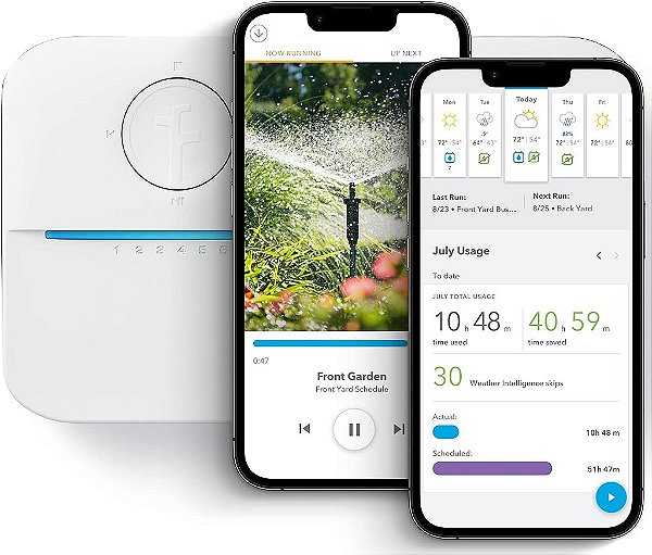 Rachio 16ZULW-C 16 Zone: Controlador de Aspersores Inteligente de 3ª Geração com Inteligência Meteorológica Hiperlocal, Cinza