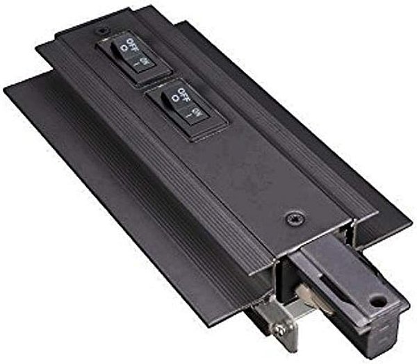 Iluminação WAC WEDR-RTL-5A-BK W Recessed Track Flangeless Live End Right Current Limiter - Limitador de Corrente Atual Direita sem Flange para Trilho Embutido