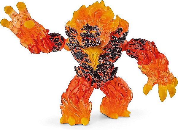 Monstro de Lava Mítica Schleich Eldrador Creatures - Figura de Ação Fantasia Lava Smasher Posable do Mundo de Lava Flamejante, com Braços e Mandíbula Posable, Brinquedo Altamente Durável para Meninos e Meninas,