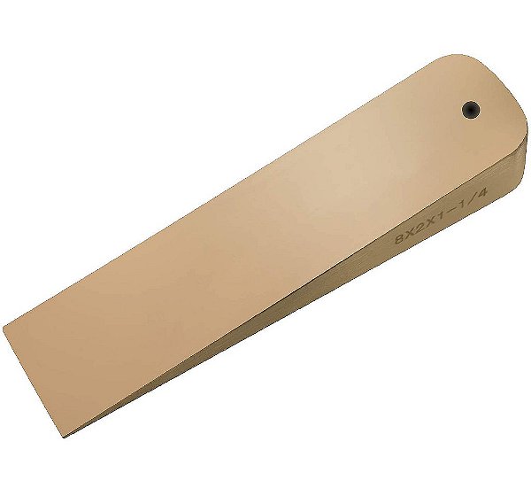 CS Unitec | Cunha de flange de bronze de alumínio sem faísca com furo para cordão | Ferramenta de soldagem de tubulação metálica | 1/2 pol x 1 pol x 6 pol (Caixa com 5