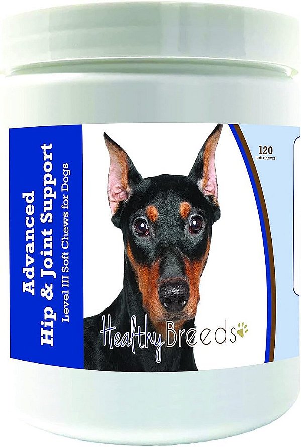 Suplemento Avançado de Suporte para Quadril e Articulações Nível III para Pinscher Alemão - Promove uma Vida Ativa e Confortável com Glucosamina, Condroitina e Mexilhão de lábios verdes -