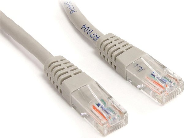StarTech.com 100 ft Cabo Patch Cat5e com Conectores RJ45 Moldados - Cinza - Cabo Patch Ethernet Cat5e - Cabo de 100 pés UTP Cat 5e (M45PATCH100G)