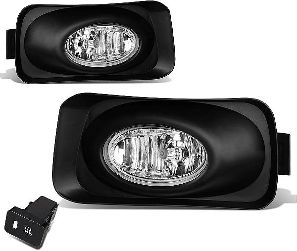 Luz de neblina do para-choque dianteiro do motor DNA MOTORING FL-ZTL-182-CH Lado do motorista e do passageiro Aumentar a visibilidade [Compatível com 04-05 Acura TSX]
