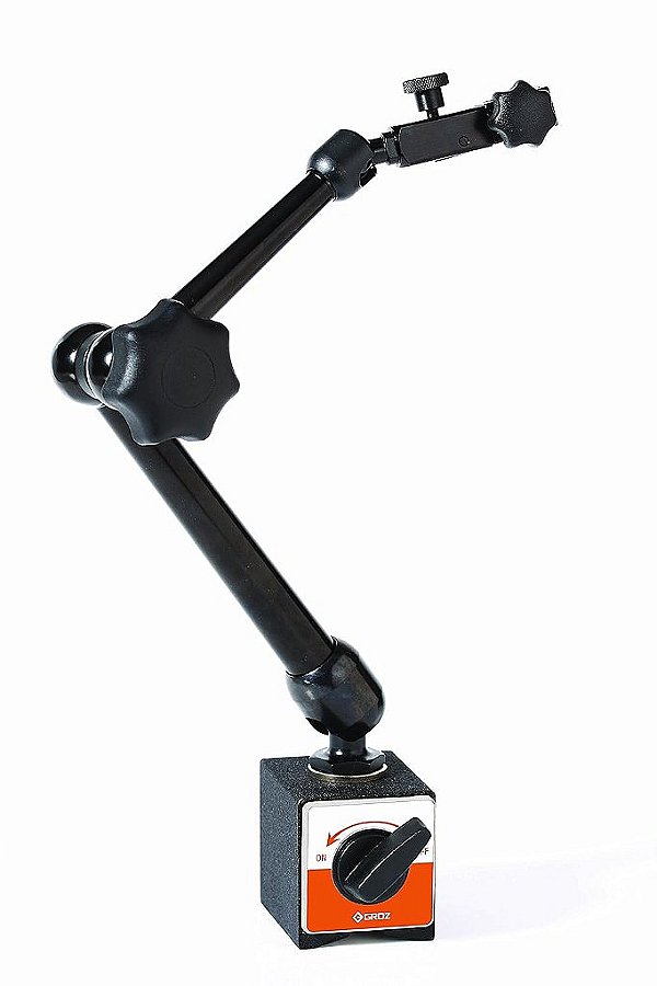 Base Magnética Groz com Braço Articulado | Comprimento do Braço: 13-3/8 polegadas | Ângulo de Trabalho: 150° | Capacidade Magnética: 176 libras (03422)