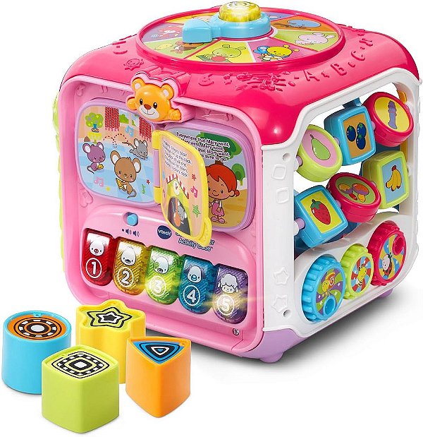 VTech Cubo de Atividades de Classificação e Descoberta (Embalagem Livre de Frustrações), Rosa