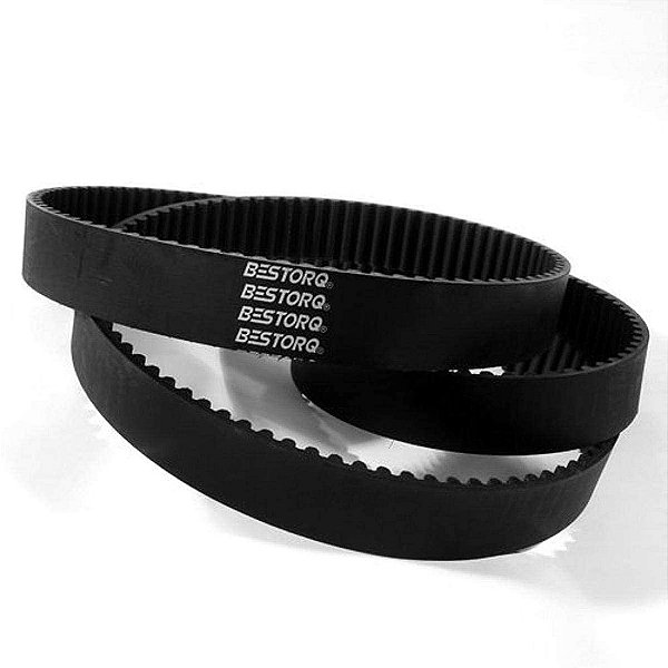 Correia dentada BESTORQ 1540-5M-15 HTD, Circunferência externa de 1540mm x Largura de 15mm x Altura de 3,6mm, Passo de 5mm, 308 dentes,