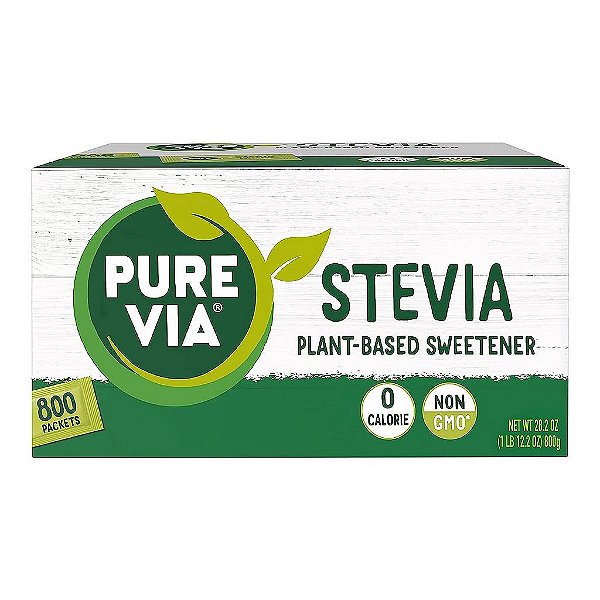 Adoçante Pure Via Stevia 28,2 oz (800 sachês)