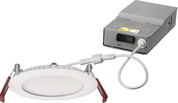 Iluminação Lithonia WF4 30K40K50K 90CRI MW M6 LED de cor selecionável de temperatura ultrafina embutida, 3000K 4000K 5000K, Branco