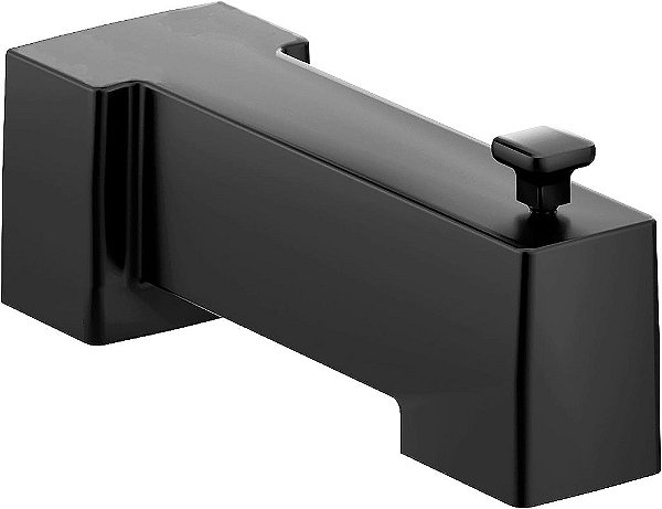 Moen 90 Graus Matte Black Modern Tub Spout com Diverter 1/2 polegada Slip-Fit CC Connection, S3896BL - Moen 90 Graus Bico para Banheira Moderno Preto Fosco com Desviador 1/