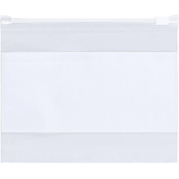 Saquinho de Polietileno 8' x 6' 3 Mil (100/Embalagem) com Bloco Branco para Anotações e Fechamento Deslizante