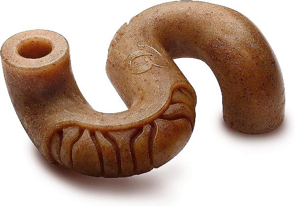 Osso de mastigar durável para cachorros agressivos Benebone Tripe, feito com tripa real, grande, fabricado nos EUA.