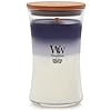 Vela de Ampulheta Grande WoodWick, Evening Luxe - Cera de Soja Premium, Inovação de Pavio de Madeira Pluswick, Fabricada nos EUA