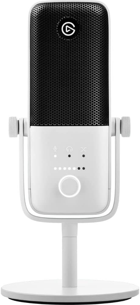 Elgato Wave:3 Branco - Microfone Condensador USB de Qualidade Premium para Estúdio para Streaming, Podcast, Jogos e Home Office, Software Mixer Gratuito, Anti-Distorção, Plug and Play, para Mac, PC