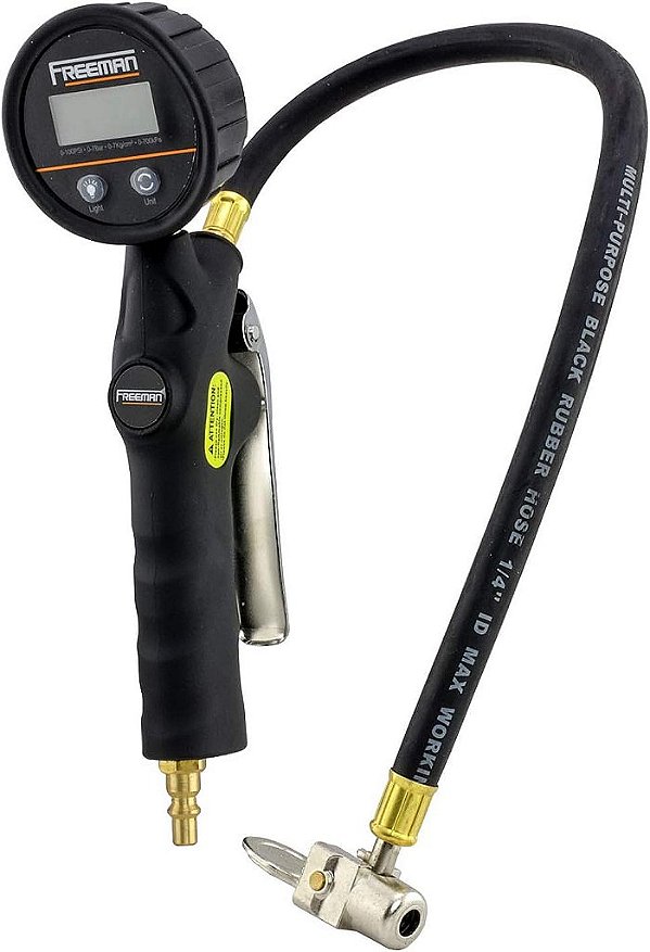 Inflador de Pneus Digital Freeman FS3DTI com Bico de Bloqueio de 90 Graus